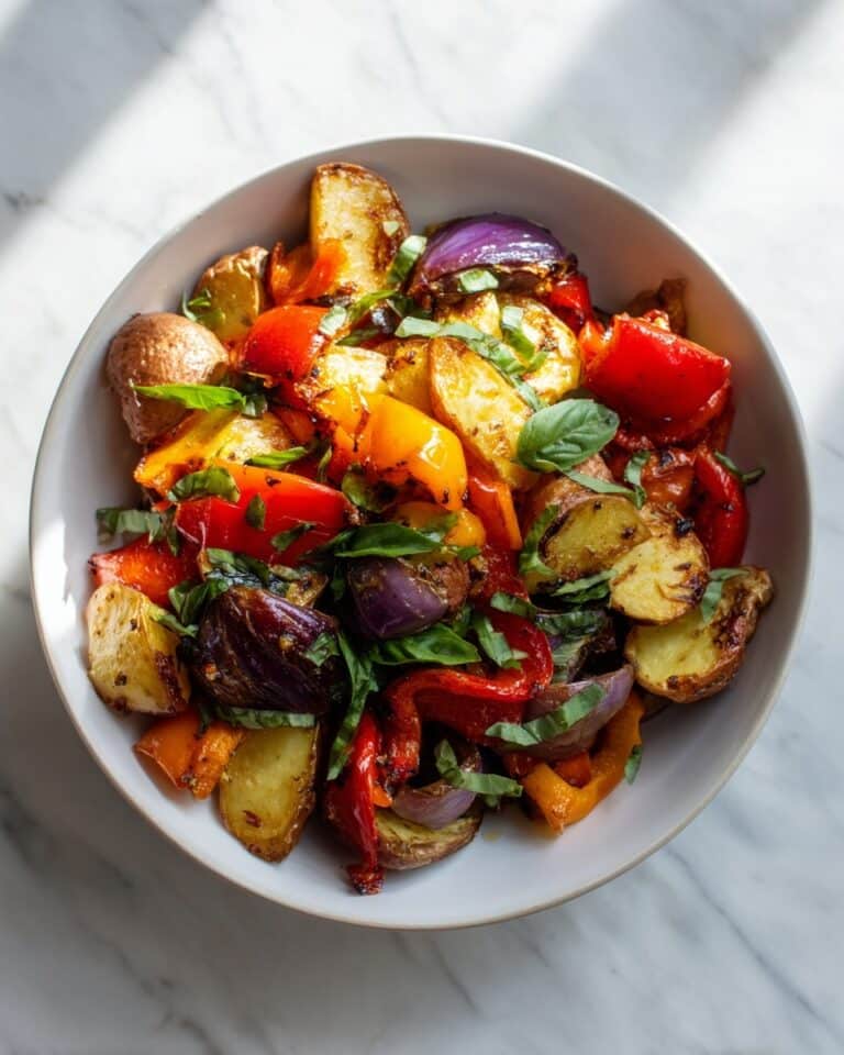 Oven-Roasted Potatoes & Bell Peppers Recipe
