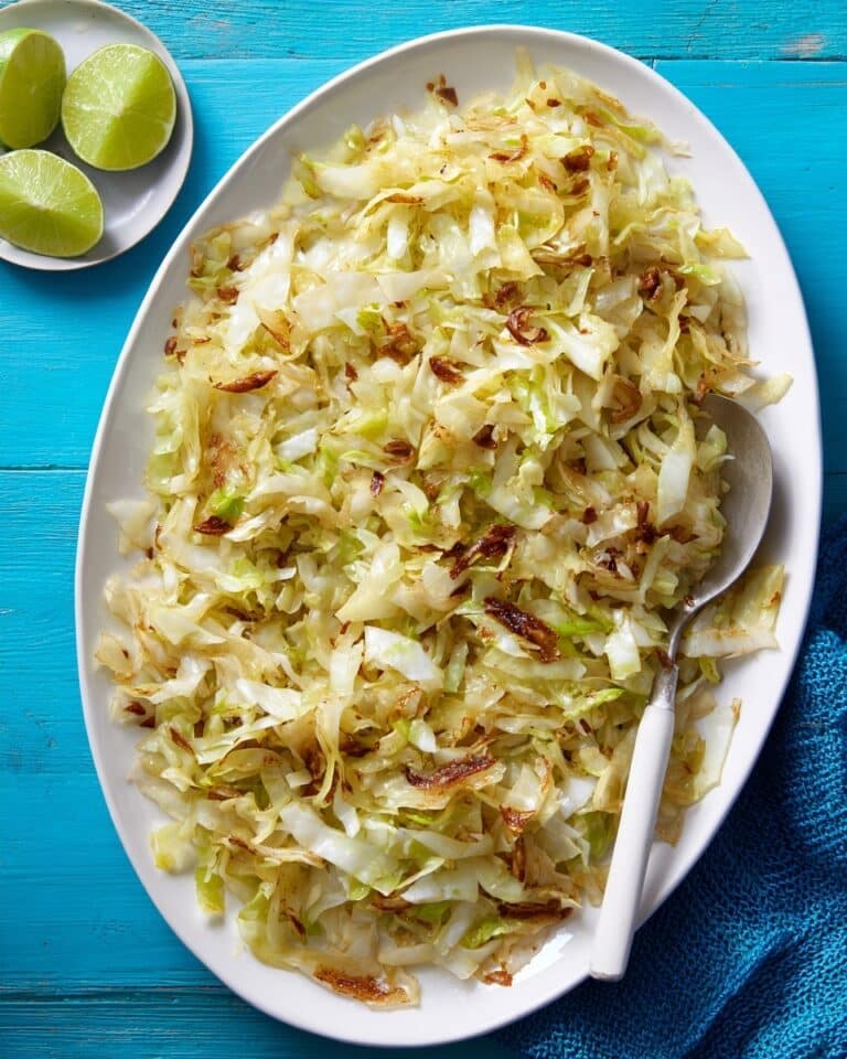 Sauteed Cabbage with Garlic and Lime Recipe
