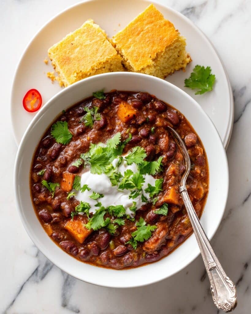 Smoky Squash Chili with Quinoa, Pinto & Black Beans Recipe