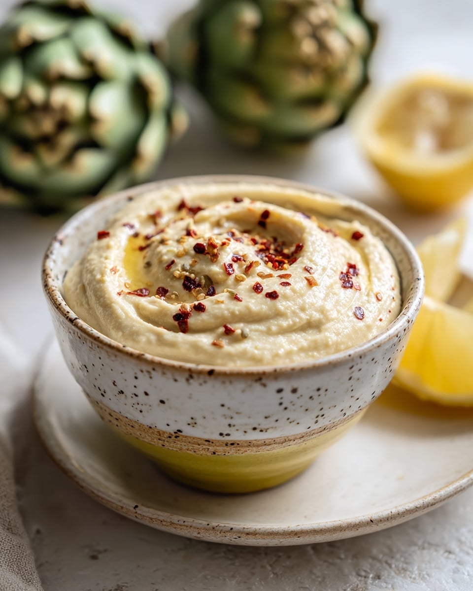 White Pizza with Artichoke Pesto and Spinach Recipe - Recipe Image