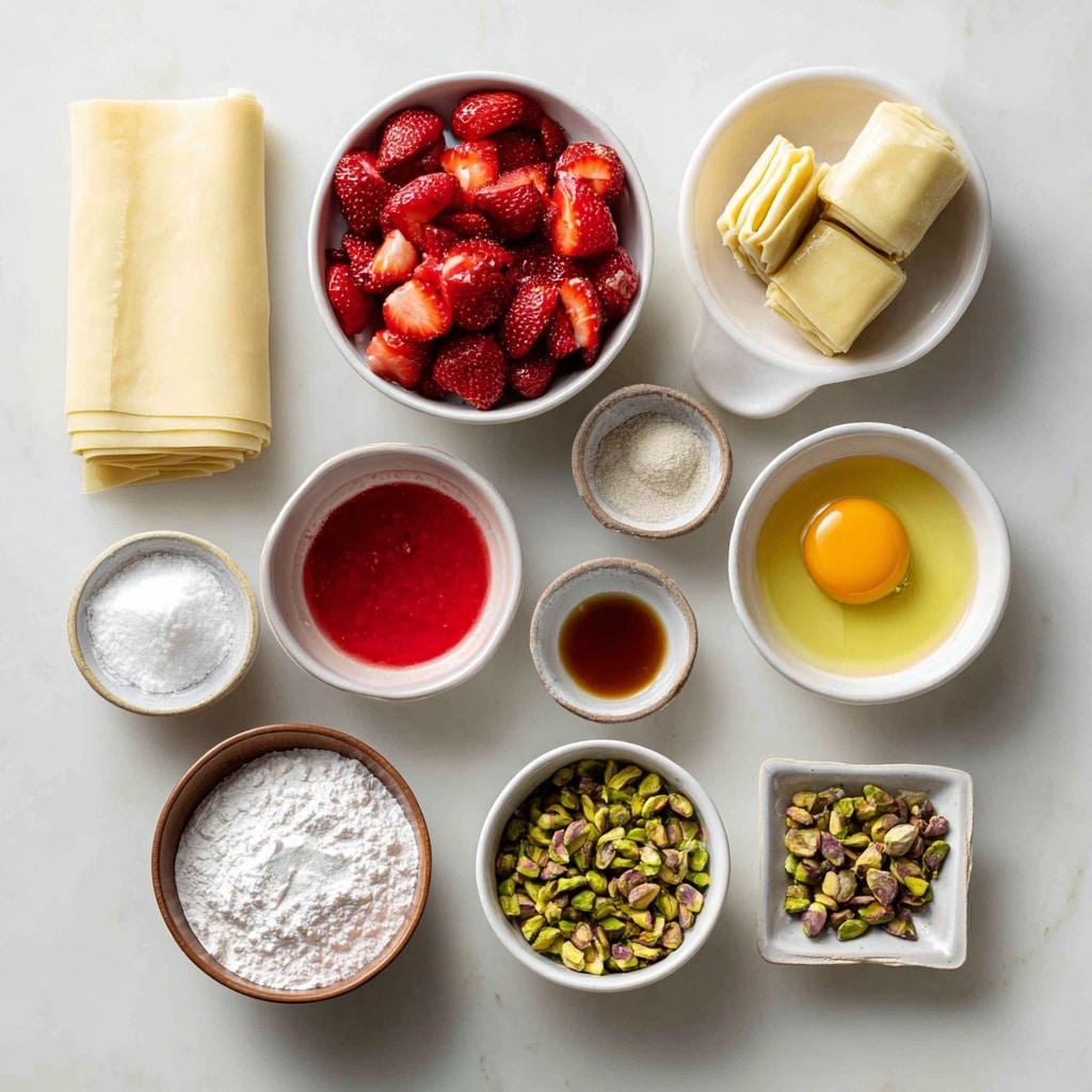 A clear glass bowl filled with many small, bright red strawberry pieces that are cut into cubes and triangles. The strawberries look fresh and juicy, showing their seeds and soft texture. The bowl sits on a white marbled surface with a white cloth underneath that has a subtle grey floral pattern. The top-down view shows the strawberries fully covering the bowl’s inside with no other food or decoration visible. photo taken with an iphone --ar 4:5 --v 7
