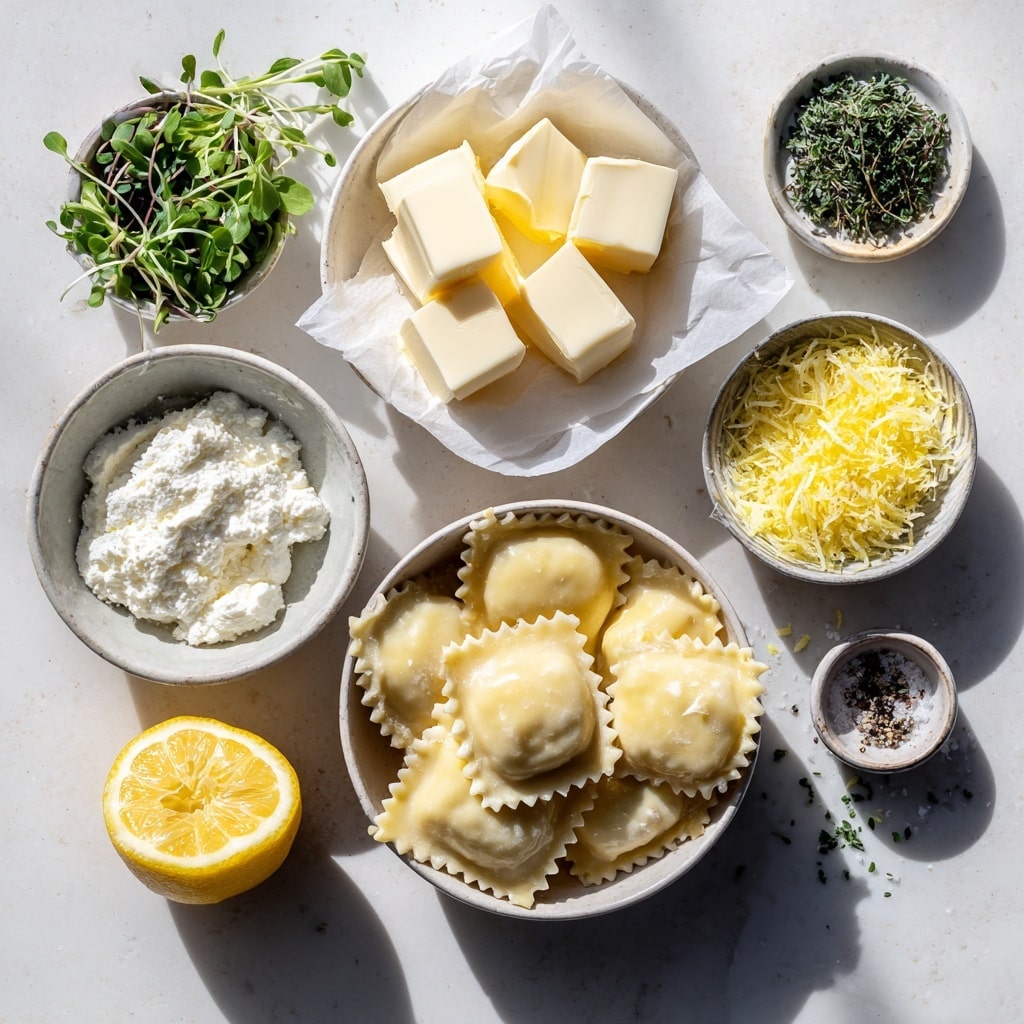 A white pan filled with about 30 pieces of browned ravioli pasta, each piece square in shape with ruffled edges and showing a golden yellow color with darker brown spots where they are cooked crispy. The ravioli sit closely together in the pan with a shiny, oily glaze over them. The pan handle is gold colored, and the background is a white marbled texture. photo taken with an iphone --ar 4:5 --v 7