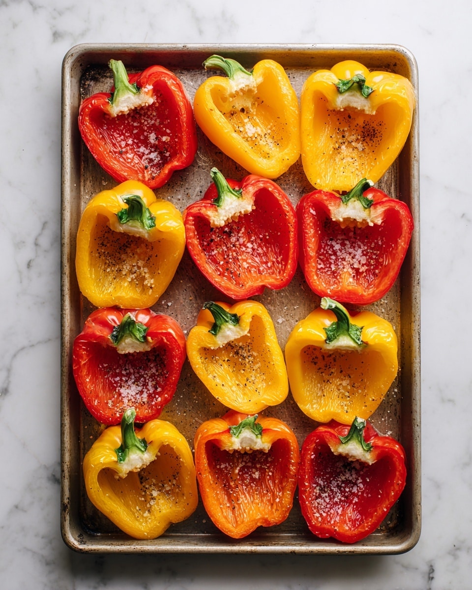 Grilled Marinated Peppers with Burrata and Sourdough Crumbs Recipe - Recipe Image