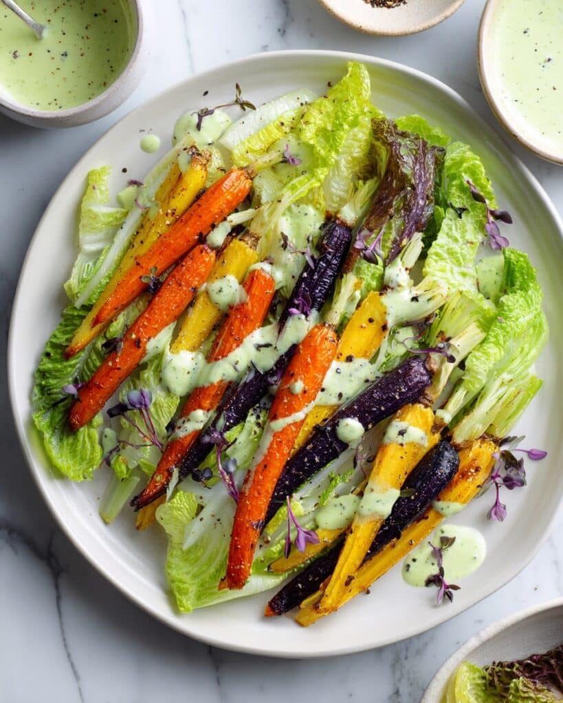 Roasted Carrot Green Goddess Salad Recipe