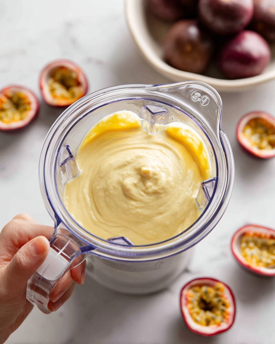 No Bake Passion Fruit Cheesecake Recipe - Recipe Image