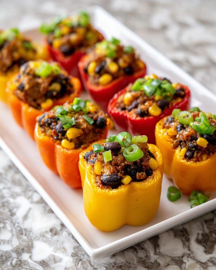 Taco Stuffed Mini Peppers Recipe