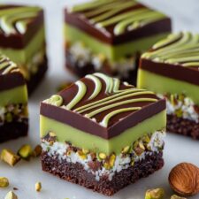 Dubai Chocolate Brownies with Pistachio Cream and Kataifi Crunch Recipe