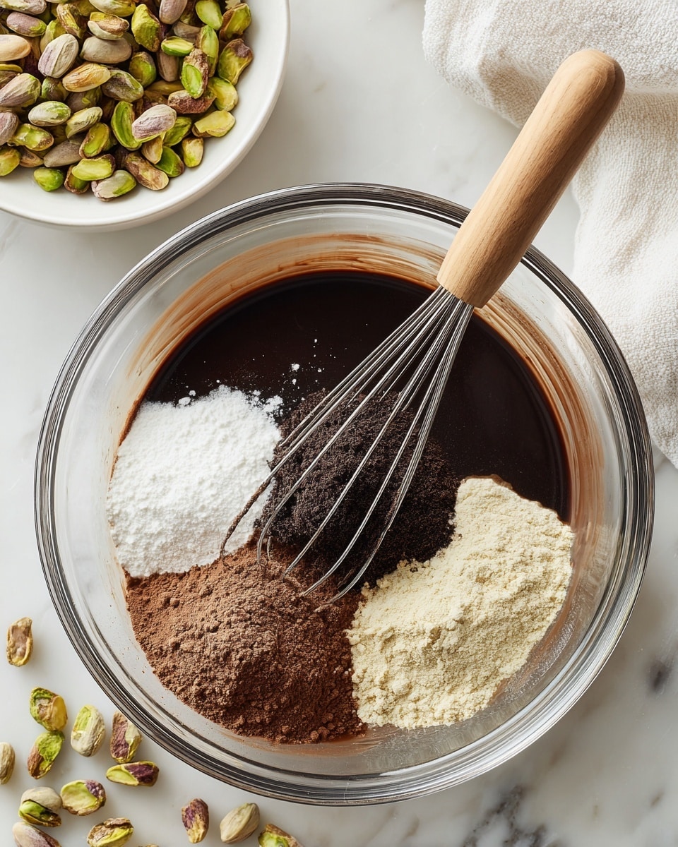 Dubai Chocolate Brownies with Pistachio Cream and Kataifi Crunch Recipe - Recipe Image