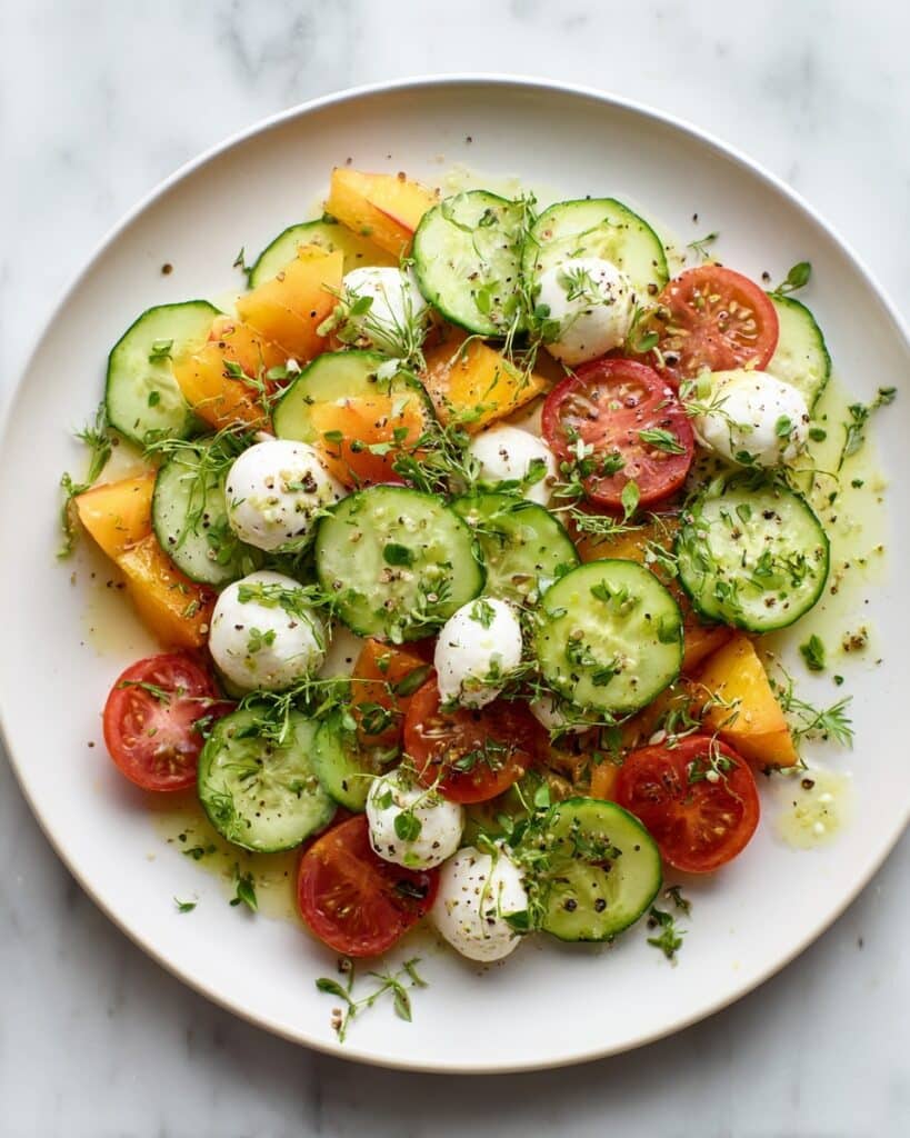 Cherry Tomato and Nectarine Salad with Fresh Herbs and Champagne Vinaigrette Recipe