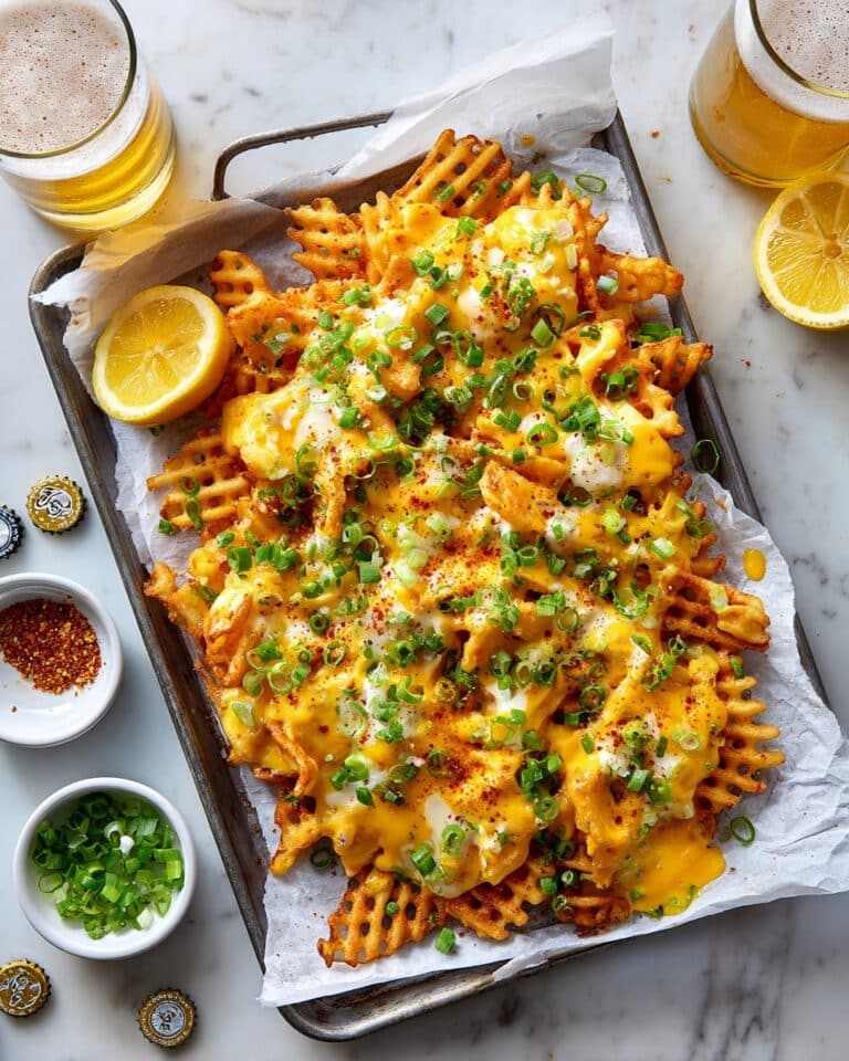 Crab Fries with Cream Cheese, Crab Meat, and Melted Cheddar Recipe