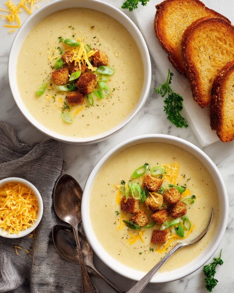 The BEST Easy Creamy Cauliflower Cheese Soup Recipe