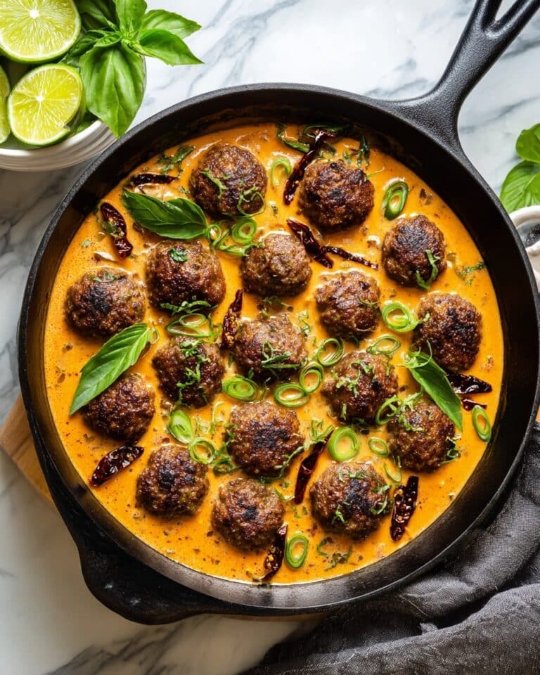 The BEST Easy Thai Red Curry Meatballs Recipe