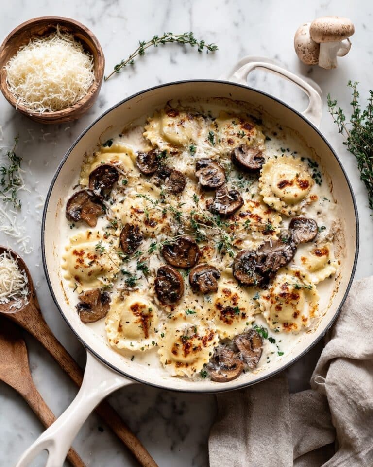 The BEST Creamy Mushroom Pasta Bake Recipe