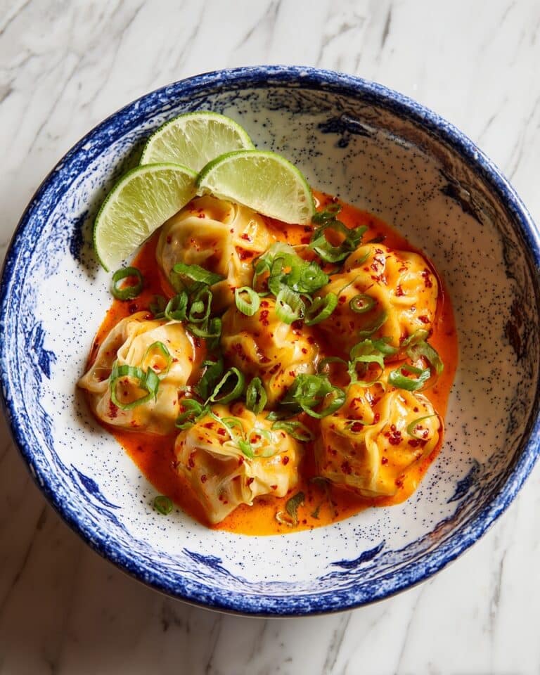 One Pan Baked Dumplings in Thai Curry Sauce Recipe