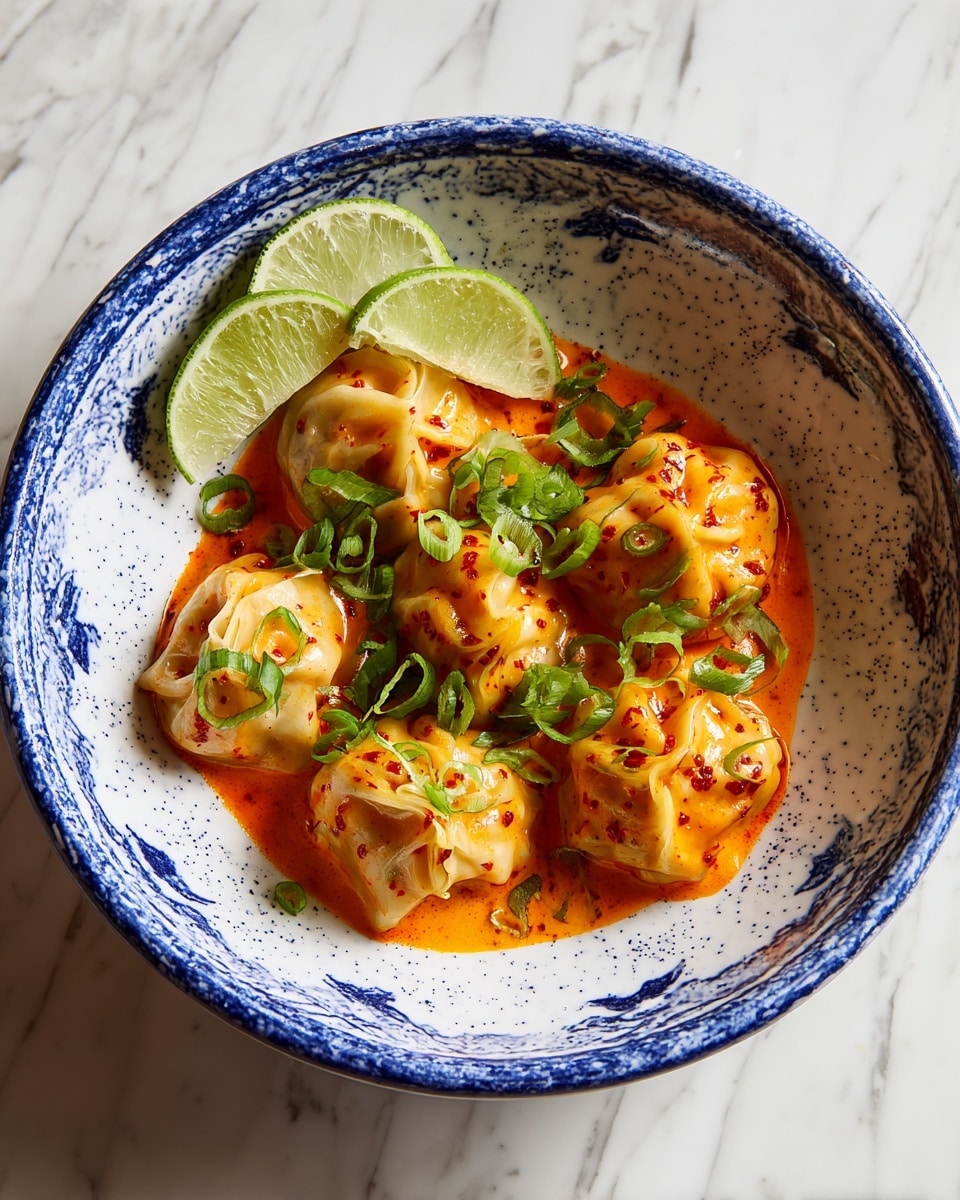One Pan Baked Dumplings in Thai Curry Sauce Recipe