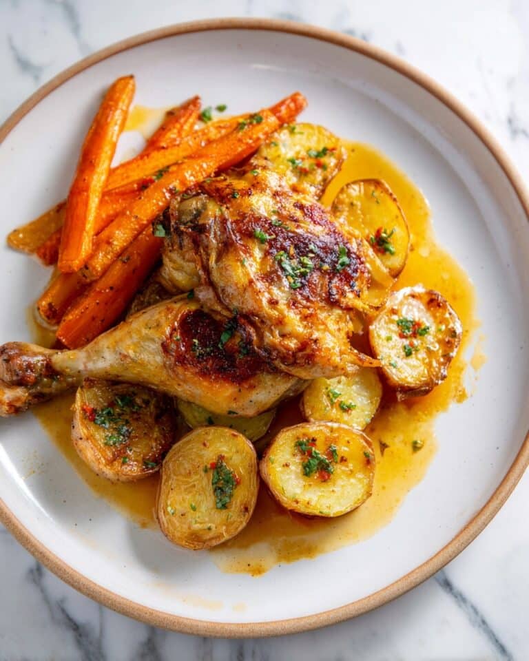 Baked Chicken Leg and Vegetables with Ranch Seasoning Recipe