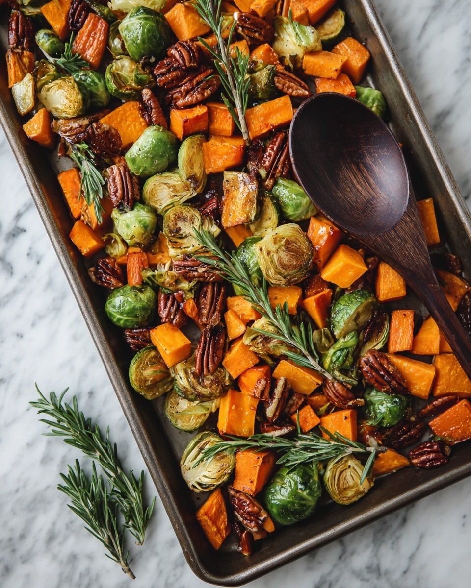 Oven Roasted Vegetables with Maple Tahini Sauce and Pomegranate Garnish Recipe - Recipe Image