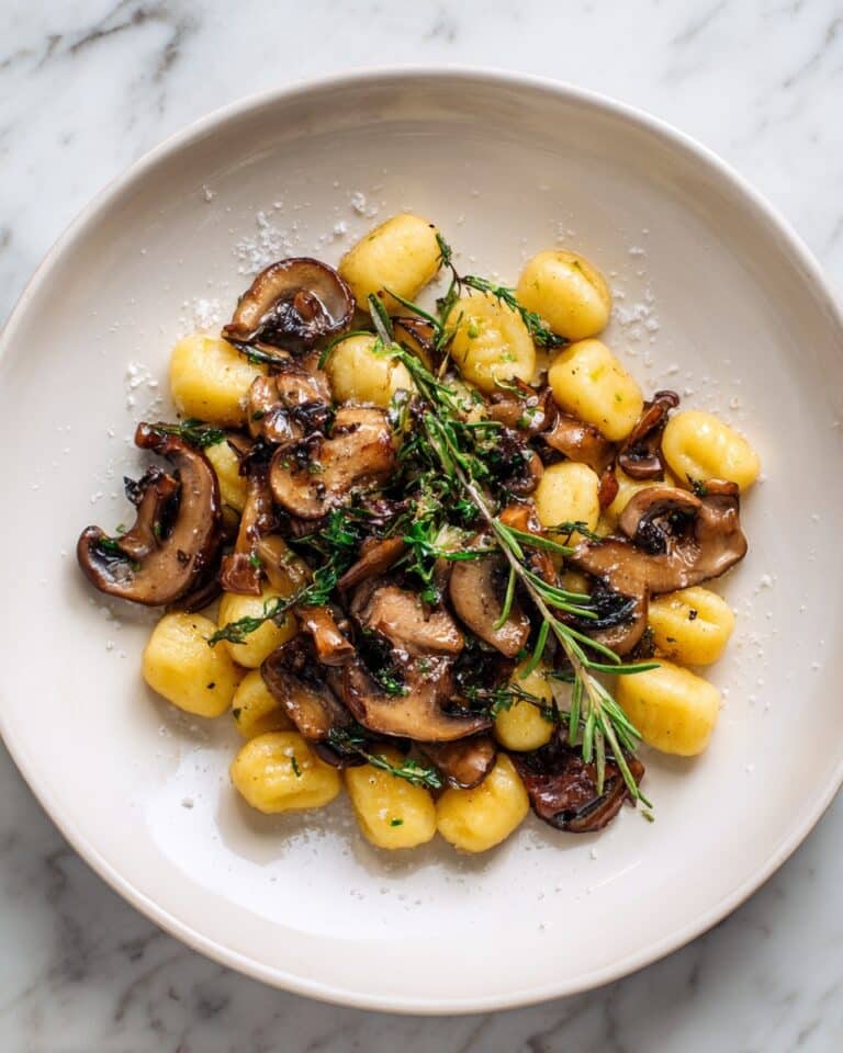 3-Ingredient Vegan Gnocchi with White Wine Mushroom Sauce Recipe