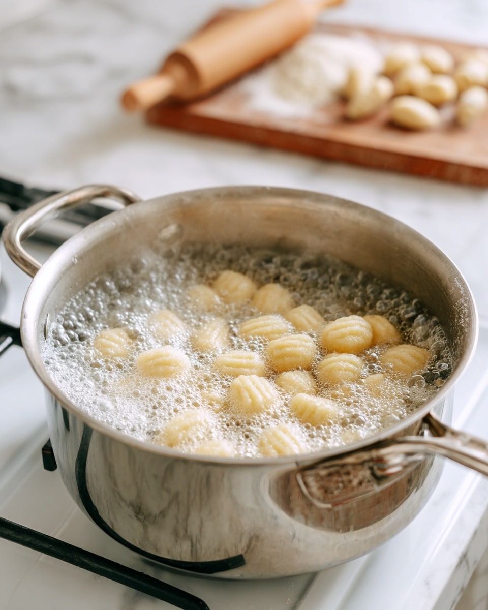 3-Ingredient Vegan Gnocchi with White Wine Mushroom Sauce Recipe - Recipe Image