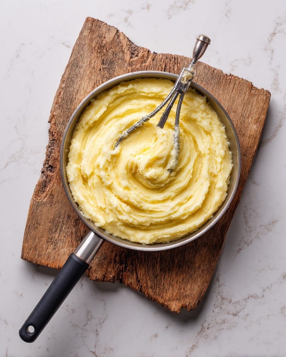 A stack of four thick, round, golden-brown fried patties sits on a white marbled surface covered with parchment paper. The top patty is broken open to show a soft, creamy yellow filling mixed with small pieces of mushrooms, carrots, and herbs inside. The outside of each patty has a crisp, browned texture with some darker spots. Small green herb bits are scattered around the patties. In the background, there is a small white bowl with a yellow dipping sauce garnished with green herbs, slightly out of focus. photo taken with an iphone --ar 4:5 --v 7
