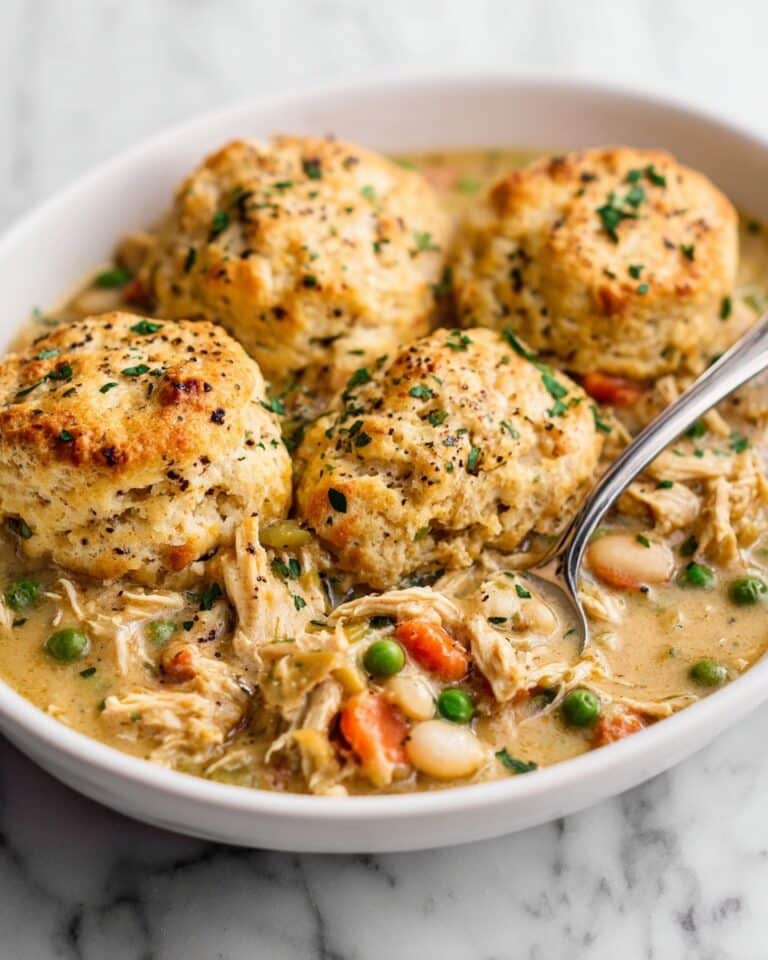 Chicken Pot Pie with Biscuit Topping Recipe