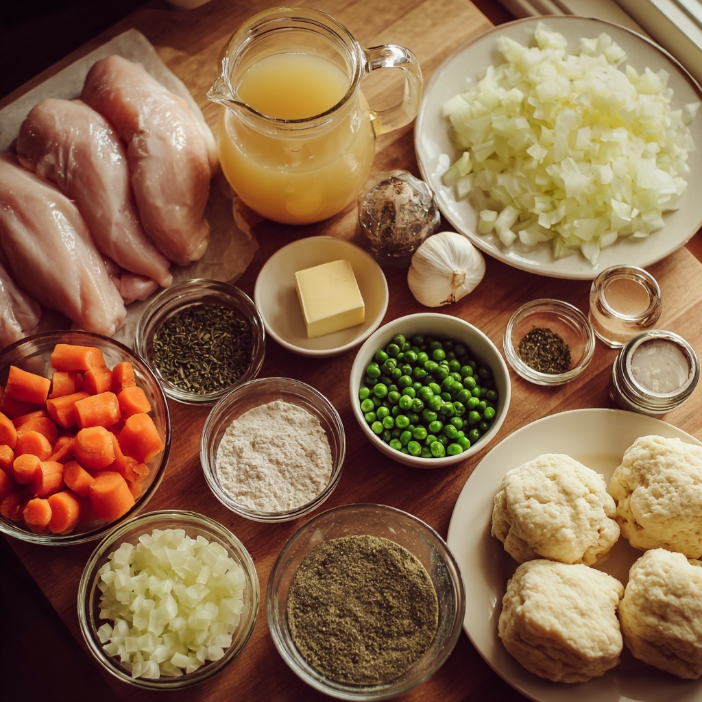 The image shows two parts: on the left, a pot of clear, light yellow broth with two whole chicken pieces boiling inside, one chicken piece is being lifted with a silver fork, steam rising from the pot. On the right, shredded chicken placed in a loose pile on a white speckled round plate with a silver fork resting on the top right edge of the plate. The shredded chicken is pale beige with strands of soft texture. The background surface is white marble. photo taken with an iphone --ar 4:5 --v 7