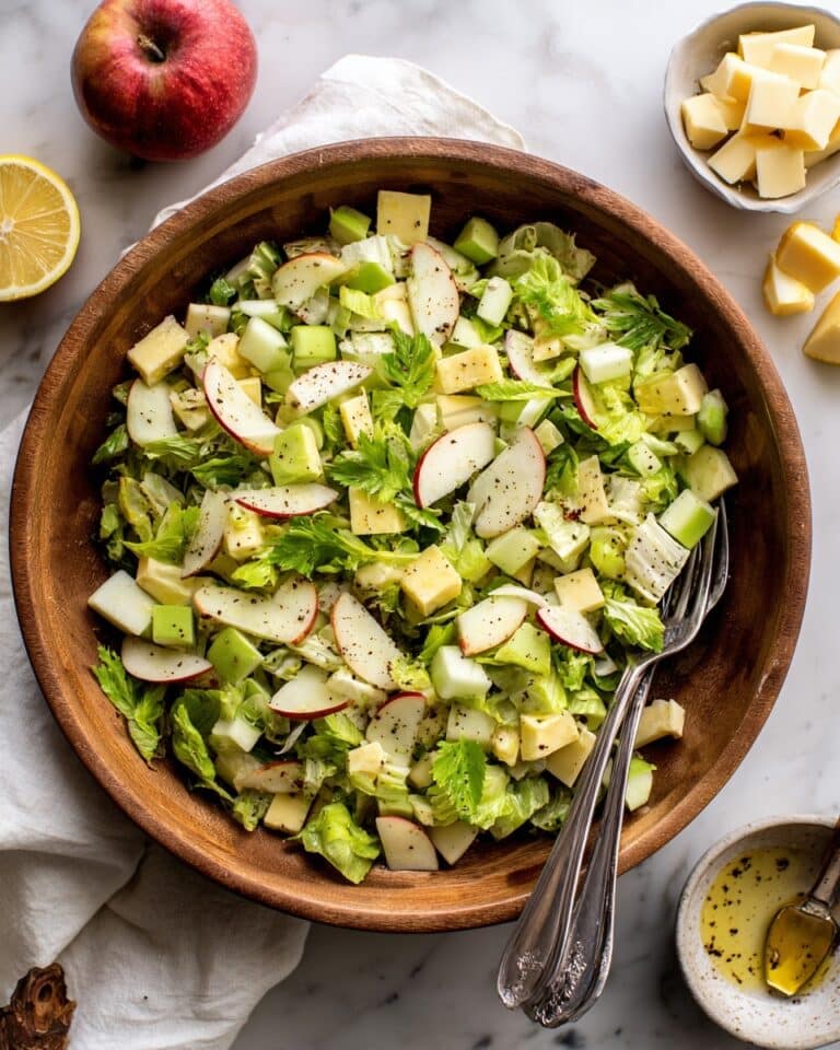 Celery Apple Salad with Lemon Vinaigrette and Shaved Gruyère Recipe