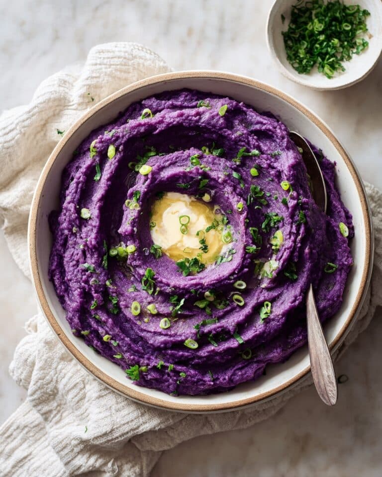 Mashed Purple Sweet Potatoes with Herbs and Spices Recipe