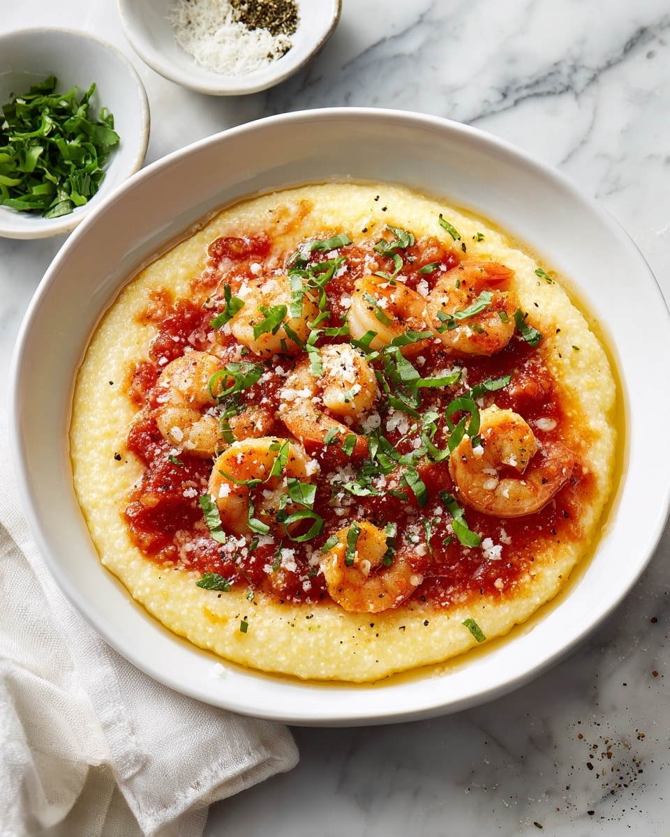 Harissa Shrimp with Creamy Polenta Recipe