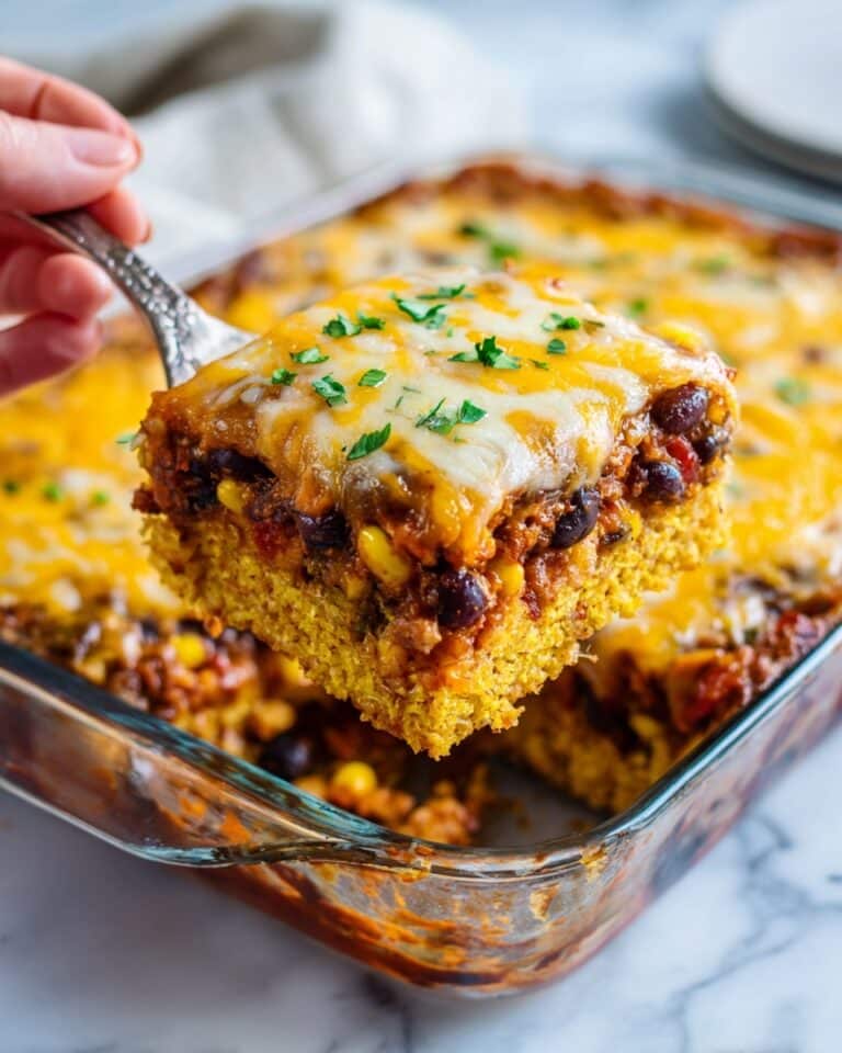 Cheesy Mexican Beef Enchilada Cornbread Bake Recipe