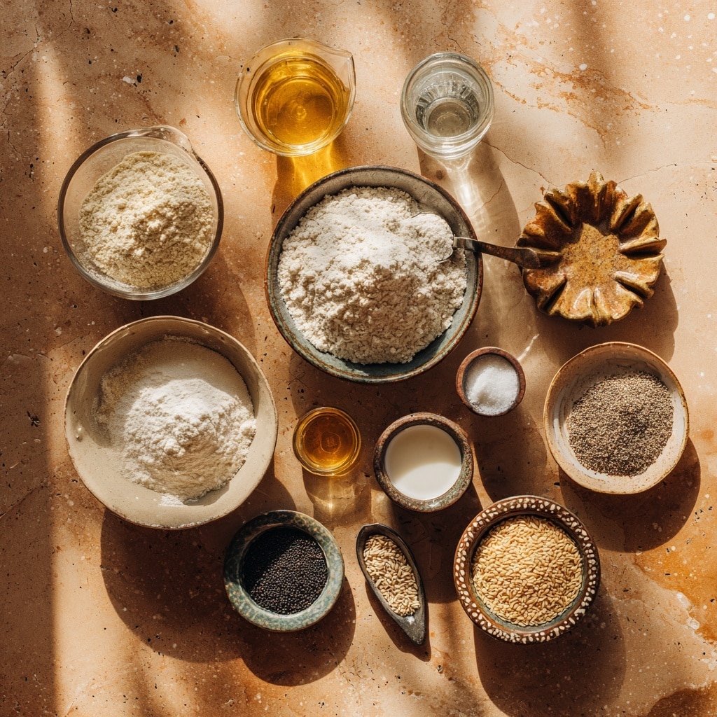The image shows three small, round, light golden brown snacks with a lacy, spiral pattern and small black seeds scattered throughout. They have a crisp texture and are resting on a white paper towel, which is placed on a white marbled surface. The snacks are arranged close to each other but not touching, highlighting their delicate, airy shape. photo taken with an iphone --ar 4:5 --v 7