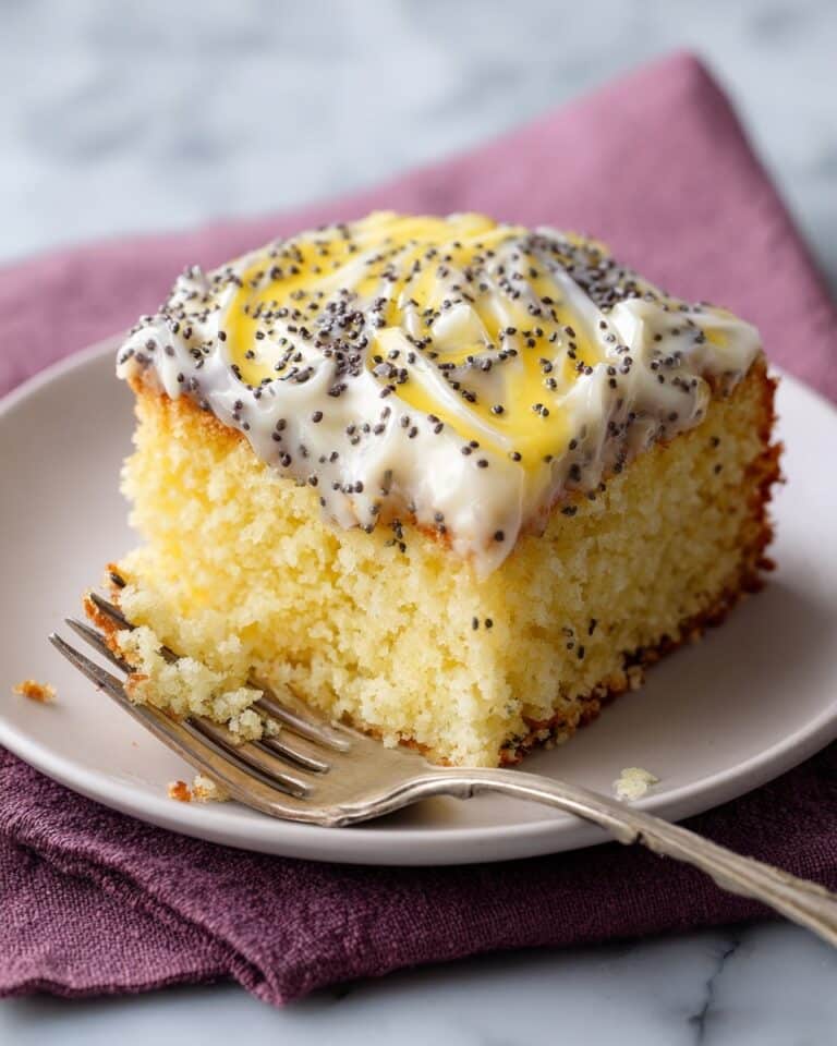 Lemon and Poppy Seed Cake with Cream Cheese Whipped Frosting and Lemon Curd Recipe