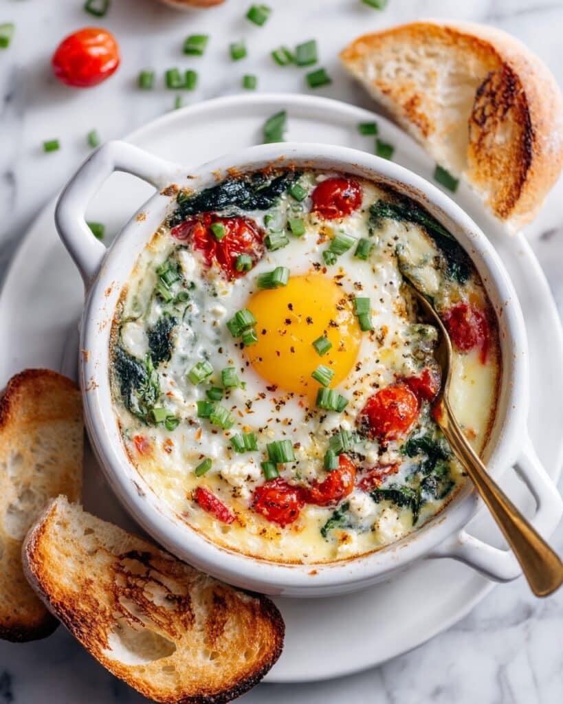 Easy Baked Feta Eggs Recipe