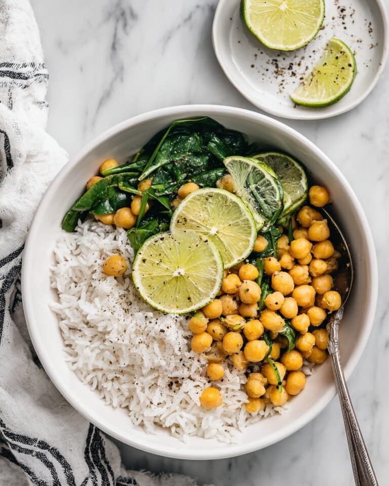 Creamy Chickpea Curry with Spinach and Coconut Milk Recipe
