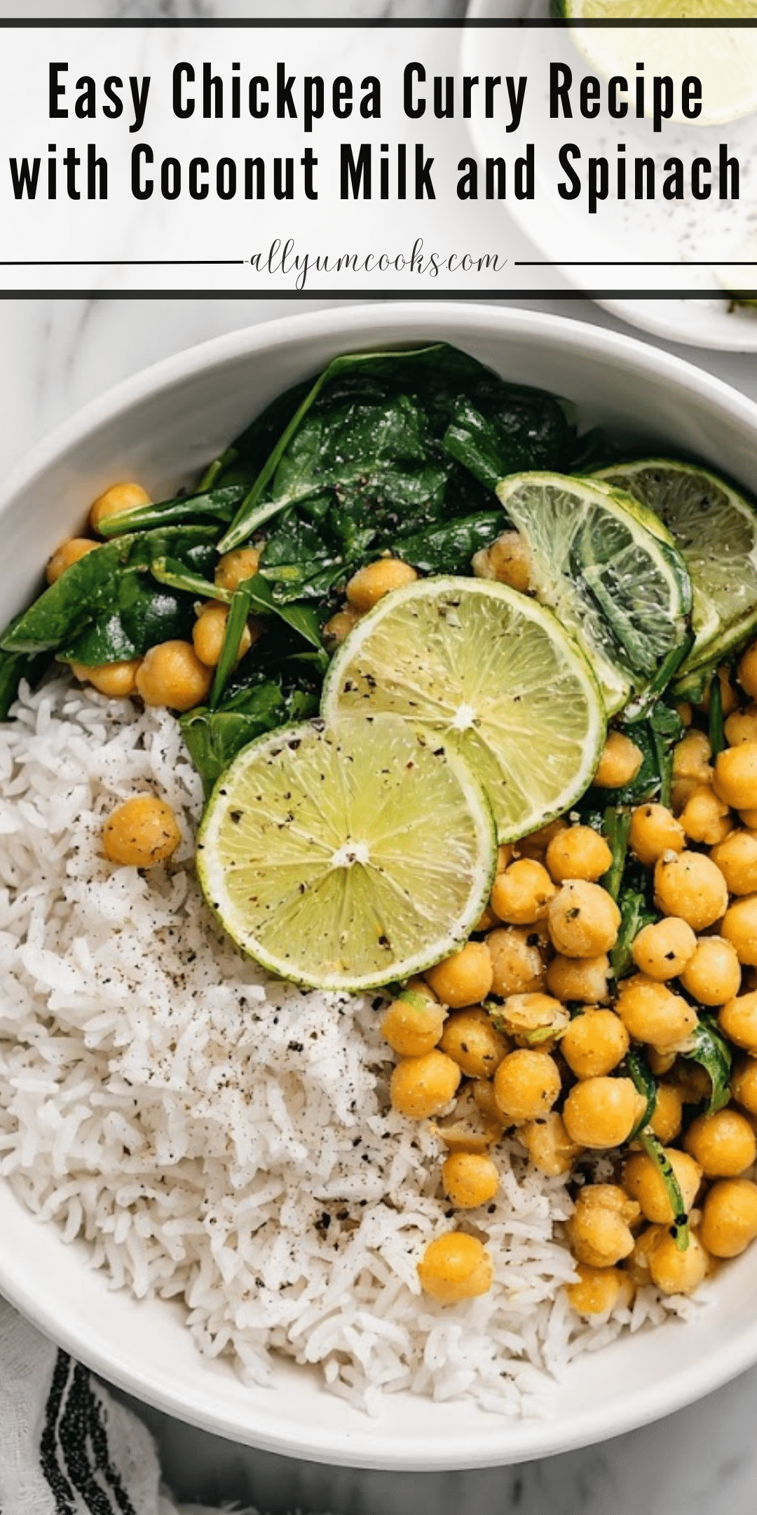 Creamy Chickpea Curry with Spinach and Coconut Milk | Delicious Vegan Stew