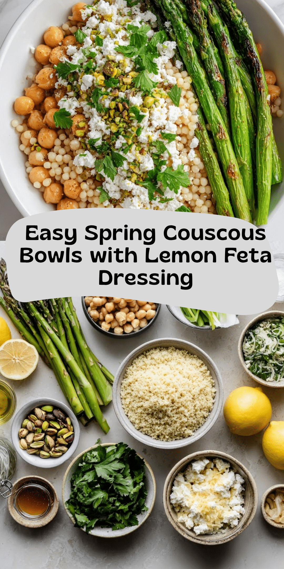 Spring Coucous Spring Couscous Bowls with Lemon Feta Vinaigrette | Fresh & Easy