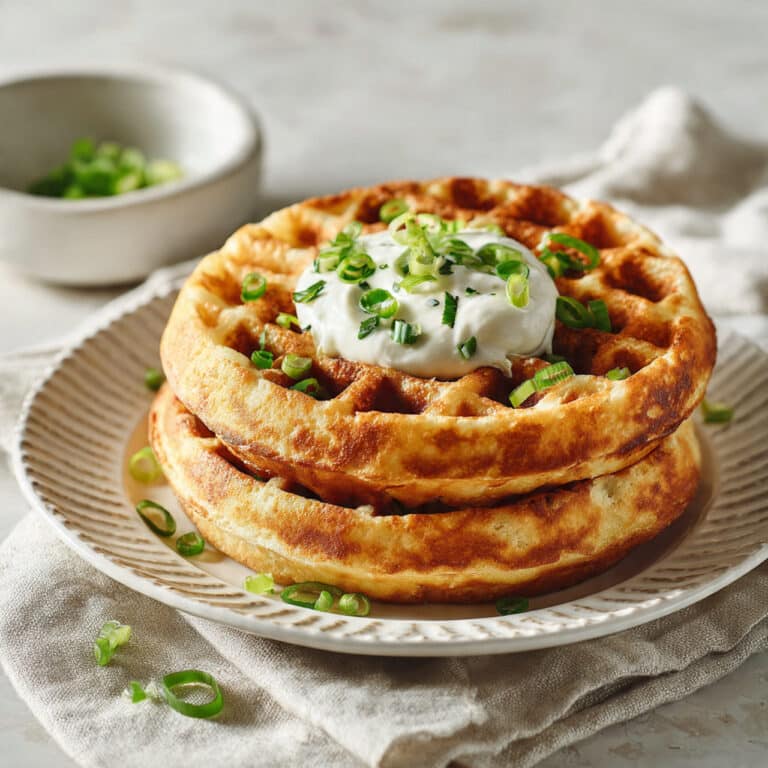 Crispy Potato Waffles with Onion Recipe
