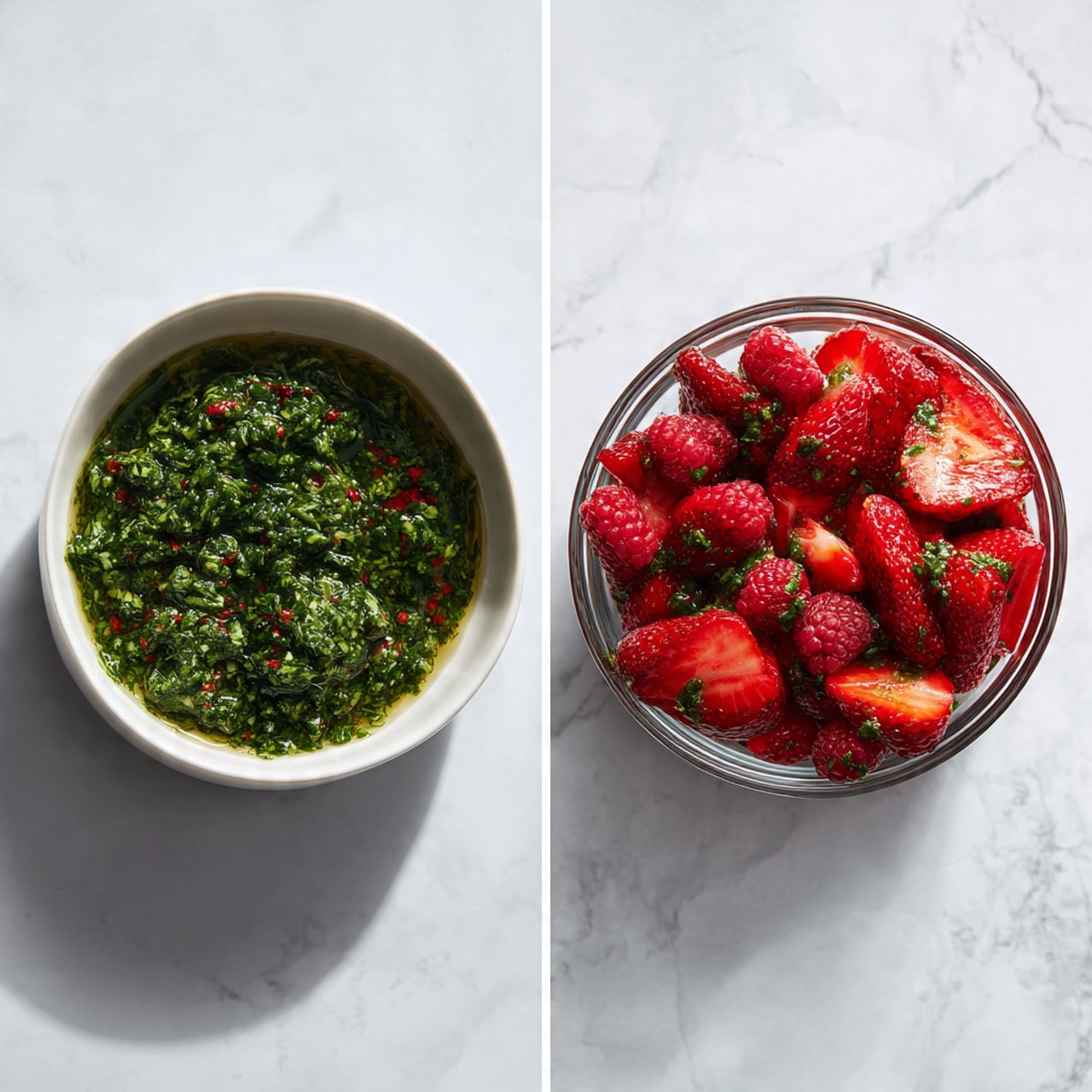 Watermelon Fruit Salad with Lime Mint Dressing Recipe - Recipe Image