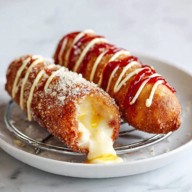 Cheesy Korean Rice Corn Dogs Recipe