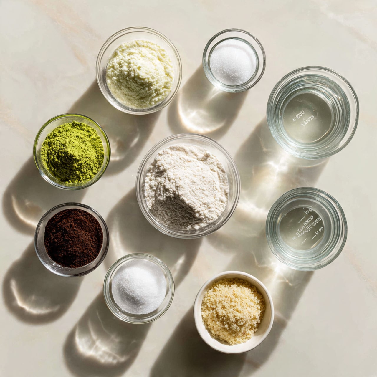 Two hands hold a square, translucent, smooth jelly block with a shiny surface, stretching it gently over a white marbled surface dusted evenly with bright green powder, creating a soft contrast between the clear jelly and vivid green background, photo taken with an iphone --ar 4:5 --v 7