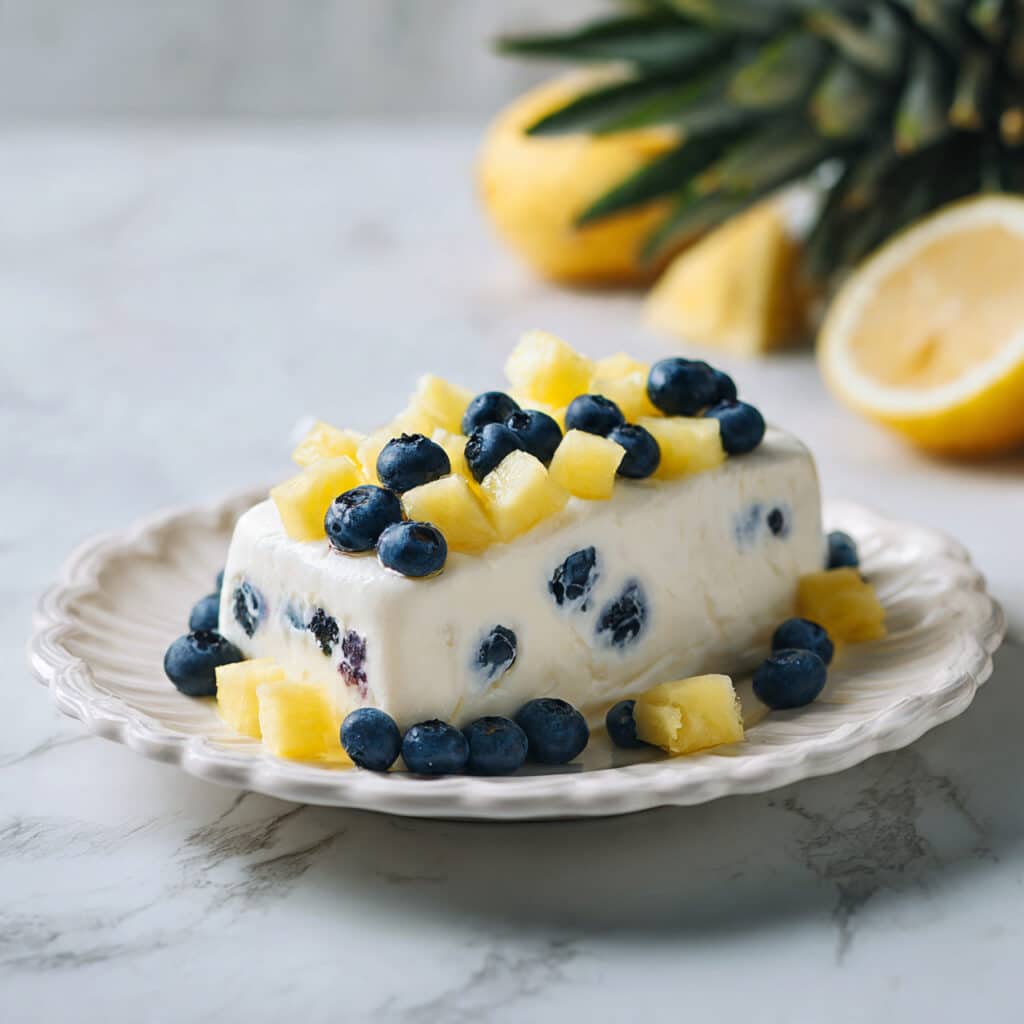 Panna Cotta With Blueberries and Fresh Fruit Recipe