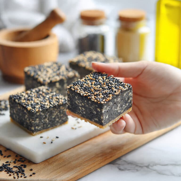 Black Sesame Mochi Brownies Recipe