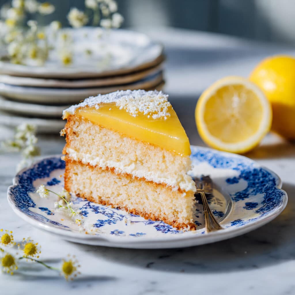 Lemon Gooey Butter Cake with Lemon Curd Recipe