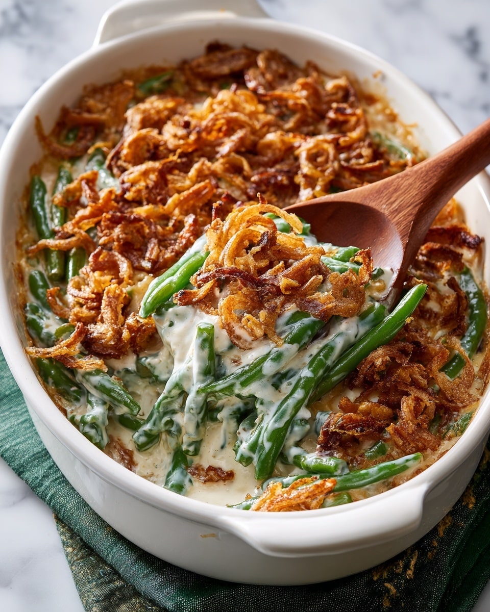 Homemade Green Bean Casserole with Crispy Fried Shallots Recipe