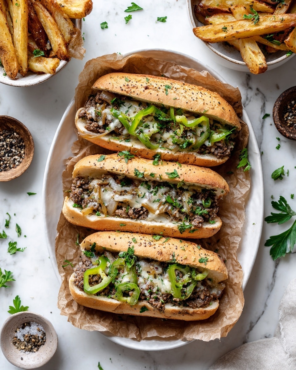 Extra Veggie Ground Beef Philly Skillet Recipe