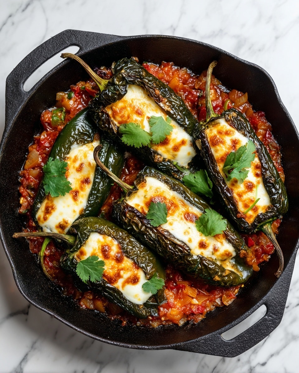 Cheese-Stuffed Chile Rellenos with Tomato Salsa Recipe