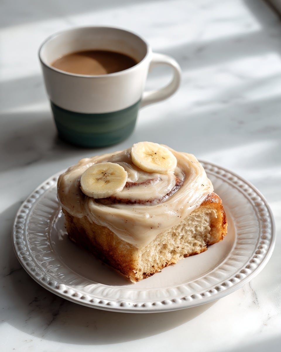 Banana Bread Cinnamon Rolls with Brown Butter Cream Cheese Frosting Recipe