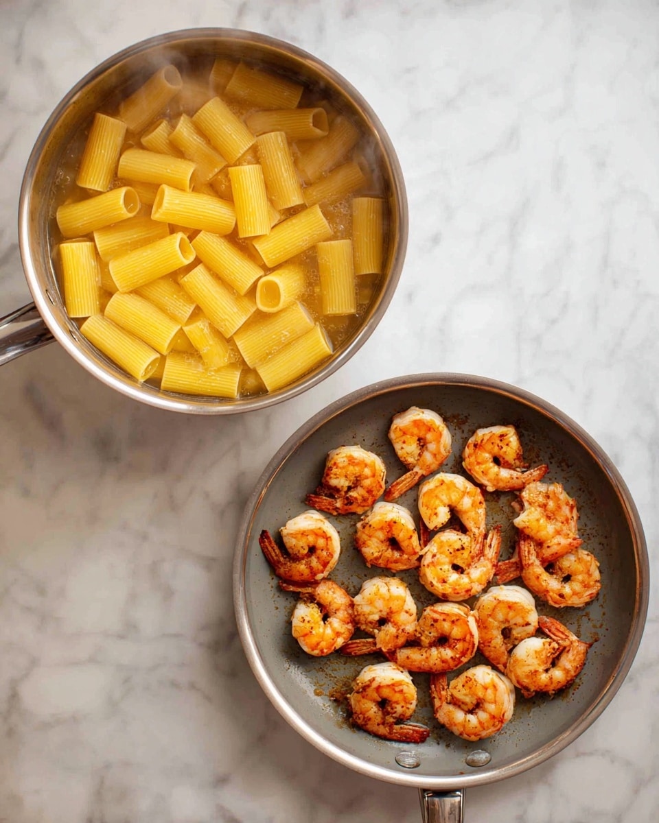 Creamy Lemon and Broccoli Pasta with Shrimp Recipe - Recipe Image