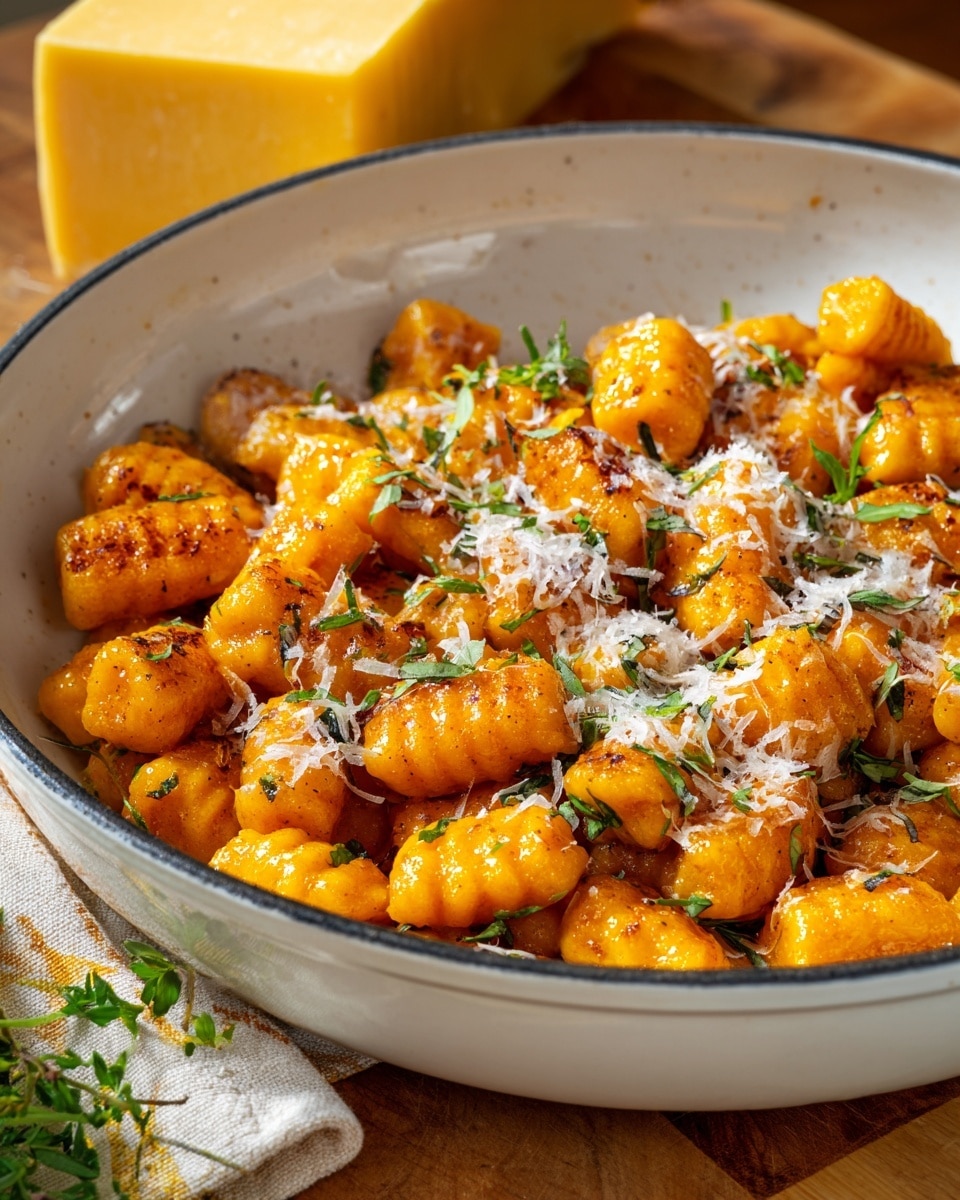 Sweet Potato Gnocchi with White Wine Garlic Sauce Recipe
