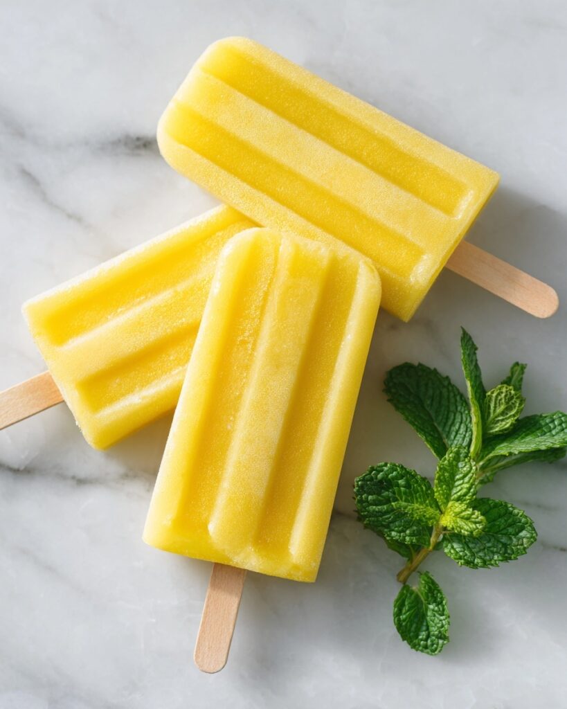 Easy Pineapple Mint Popsicles Recipe